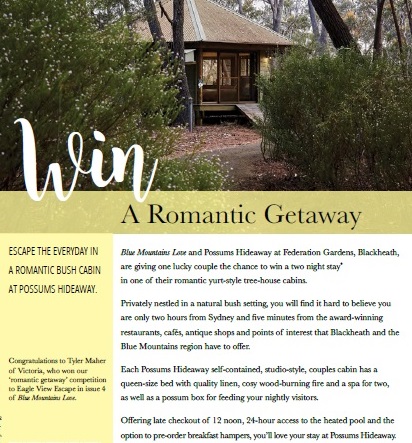 Win A Romantic Getaway Blue Mountains Love